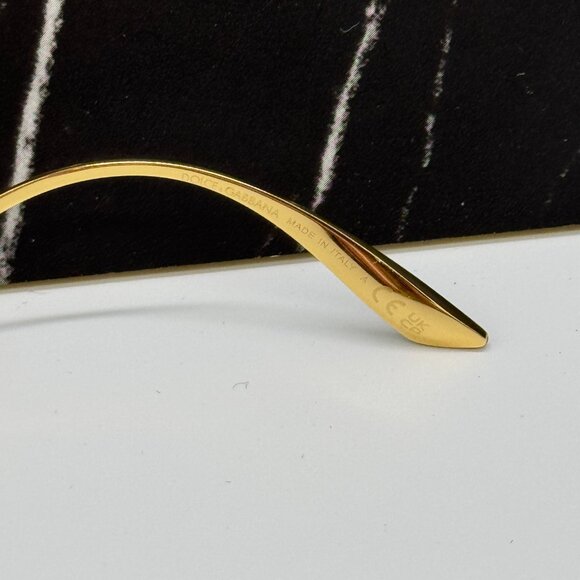 NEW DOLCE&GABBANA DG2319 02/5A GOLD SUNGLASSES DG2319 025A EYEWEAR - Picture 11 of 13